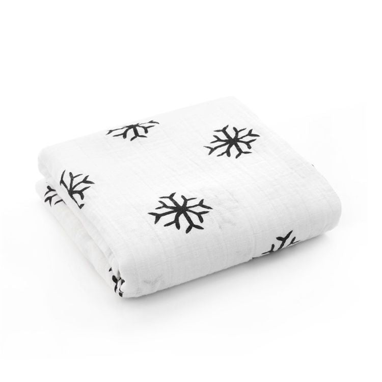 Cute Patterned Muslin Swaddle Blanket LoungeYard — product view 1