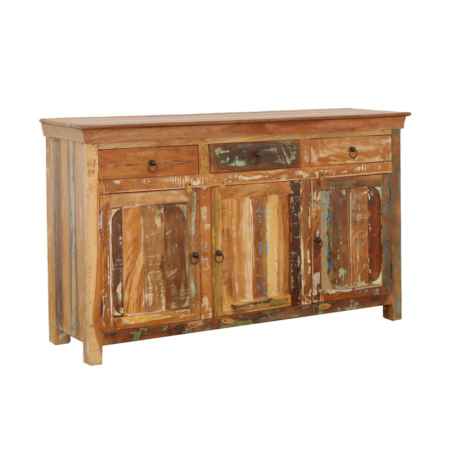 Harper 3-Door Reclaimed Wood Accent Cabinet Sideboard – 950367 — product view 2