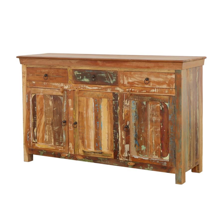 Harper 3-Door Reclaimed Wood Accent Cabinet Sideboard – 950367 — product view 3