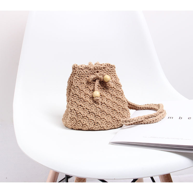 Hand-knotted Shoulder Bag in Modern Boho Style LoungeYard — product view 2