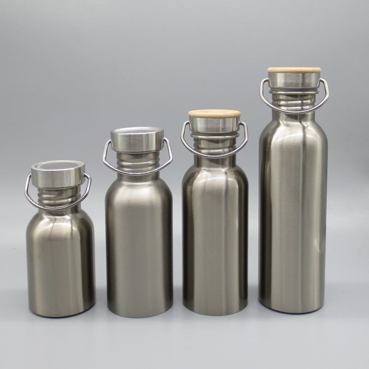 Women's Premium Stainless Steel Water Bottle with Bamboo Lid LoungeYard — product view 6