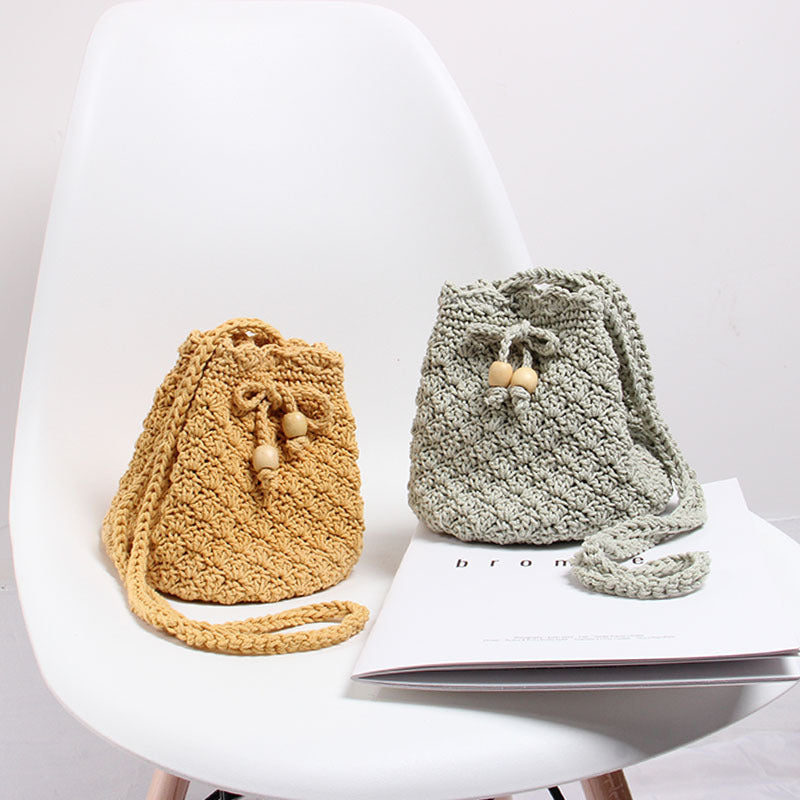 Hand-knotted Shoulder Bag in Modern Boho Style LoungeYard — product view 1