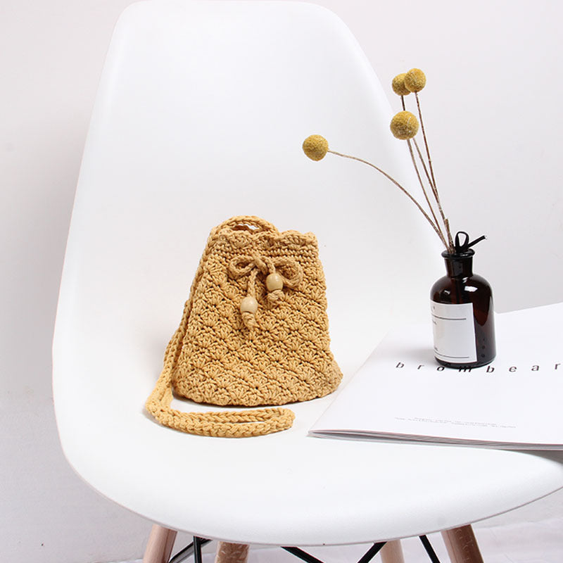 Hand-knotted Shoulder Bag in Modern Boho Style LoungeYard — product view 4
