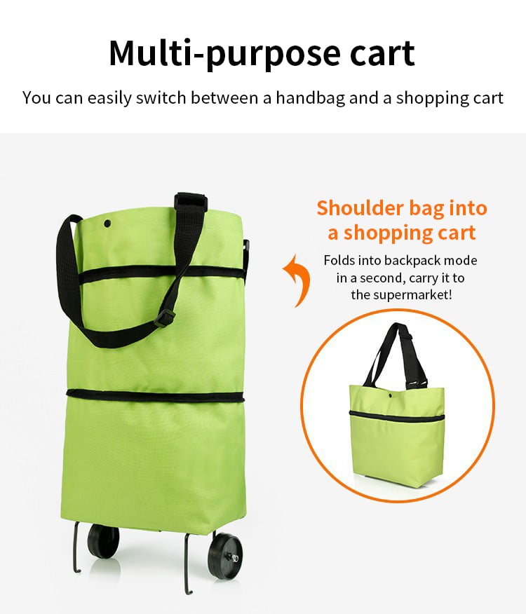 LoungeYard | Foldable green shopping bag — product view 3