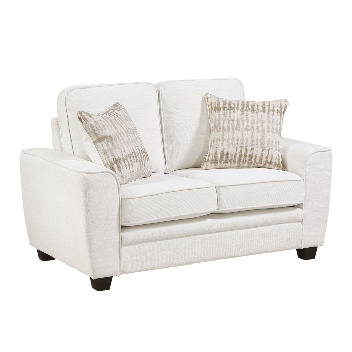 Zander Beige Chenille Sofa and Love Seat Set with Rounded Arms – 9745BE-2PC — product view 4