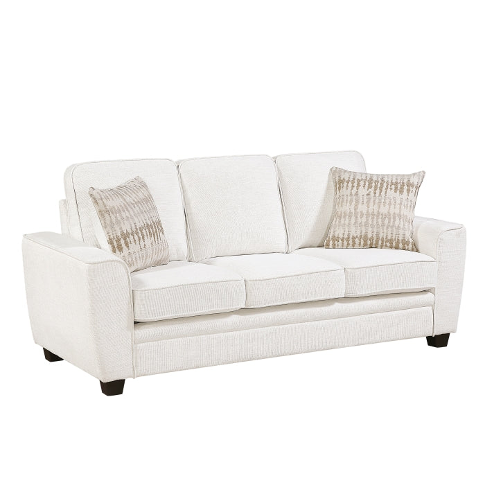 Zander Beige Chenille Sofa and Love Seat Set with Rounded Arms – 9745BE-2PC — product view 2