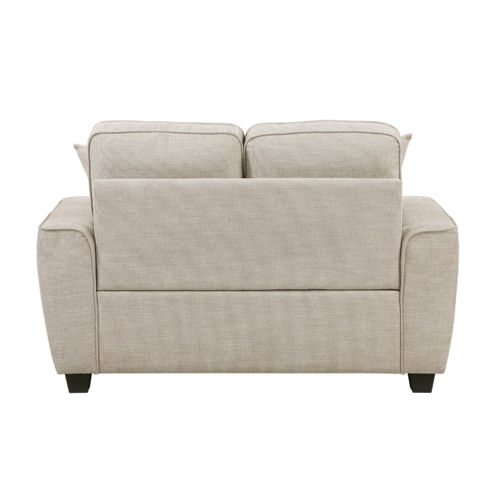 Zander Taupe Chenille Sofa and Love Seat Set with Rounded Arms – 9745TP-2PC — product view 5