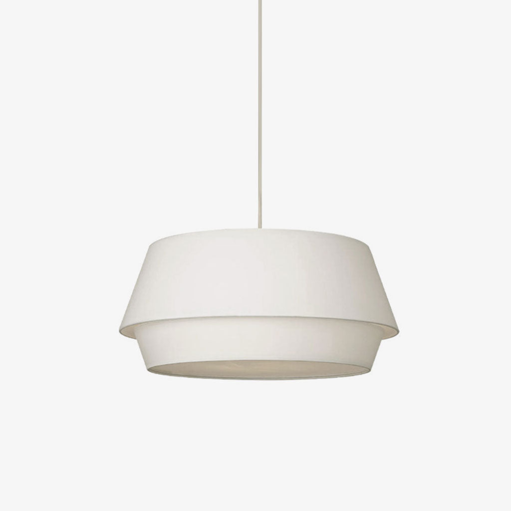 Ecru Two-Tier Linen Pendant Lamp — product view 1