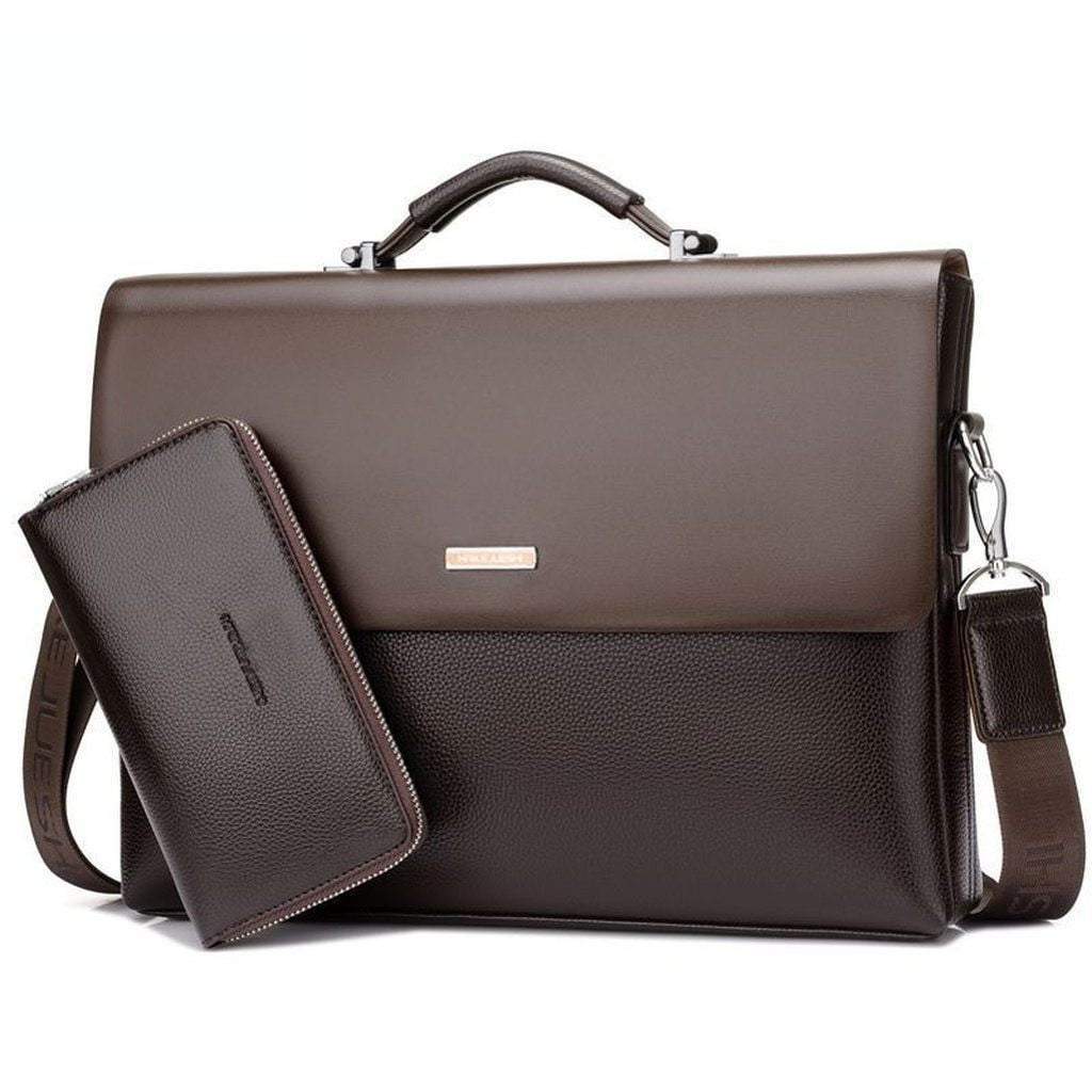 LoungeYard | New Business Mens Leather Briefcase — product view 2