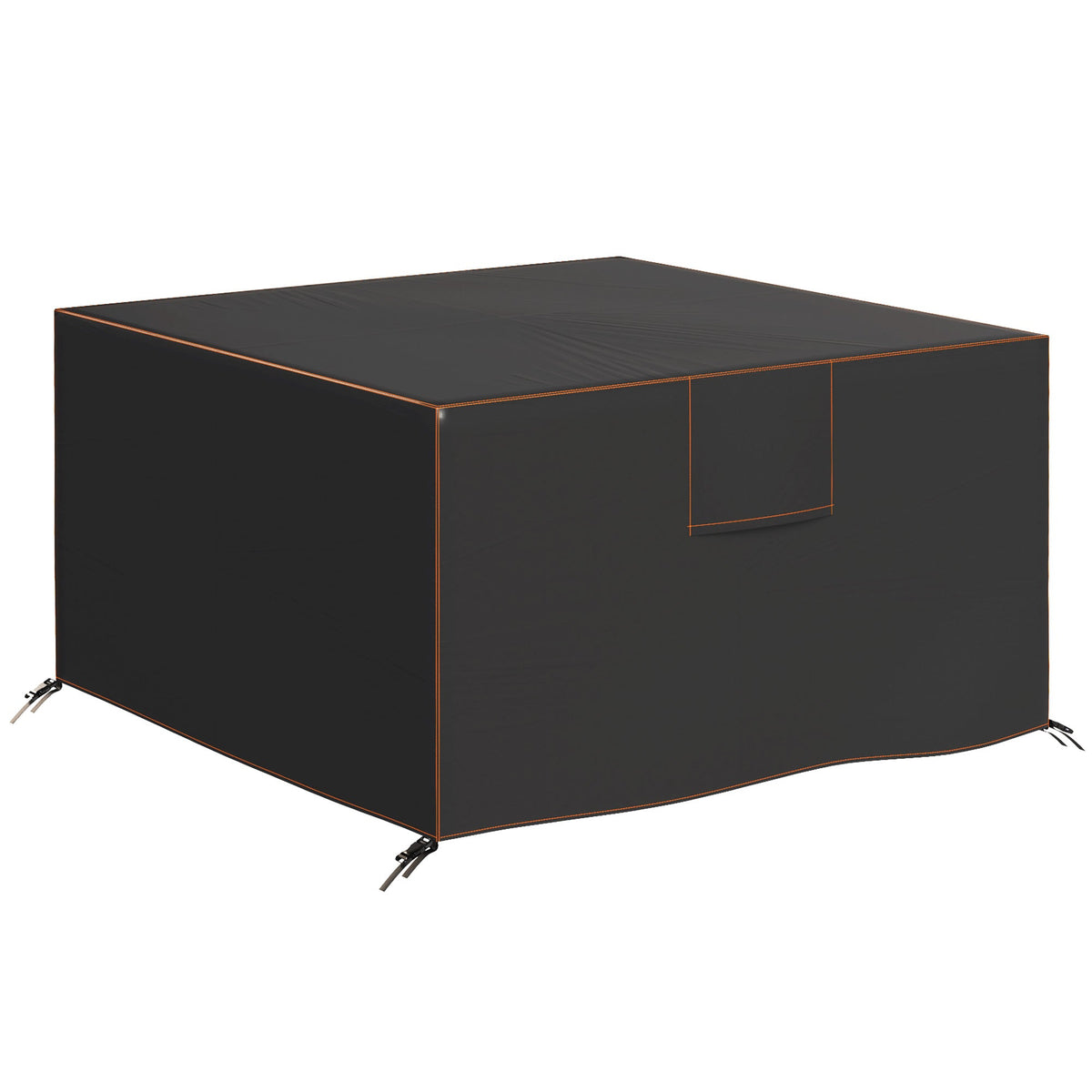 125 x 125 x 74 cm Garden Furniture Cover with Air Vent, Black — product view 1