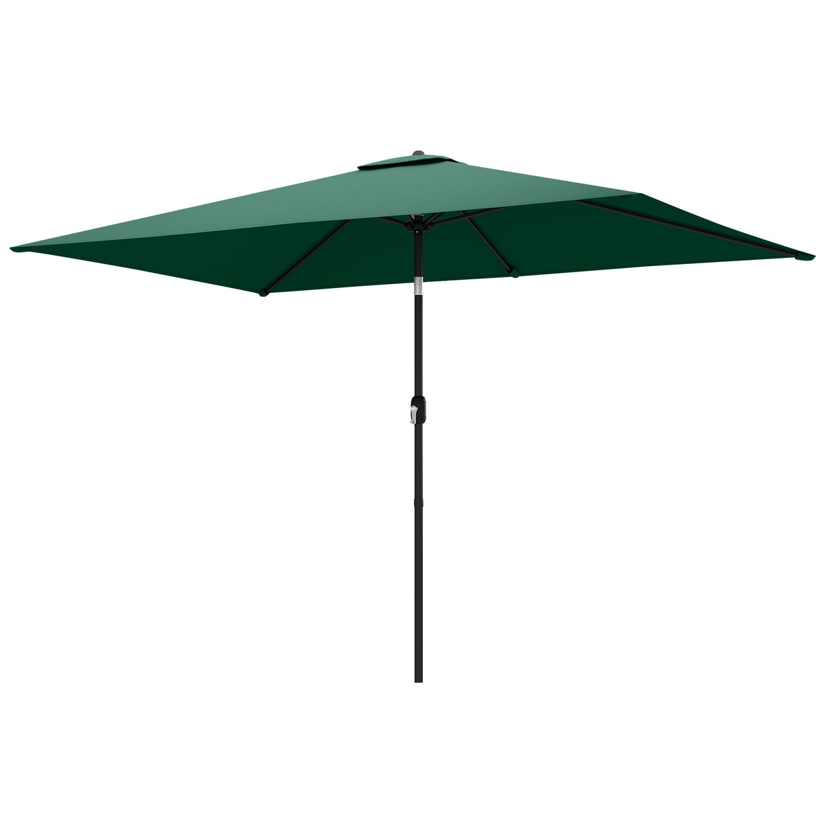 3 x 2 m Garden Parasol with Crank Handle and Tilt Function, Green — product view 2