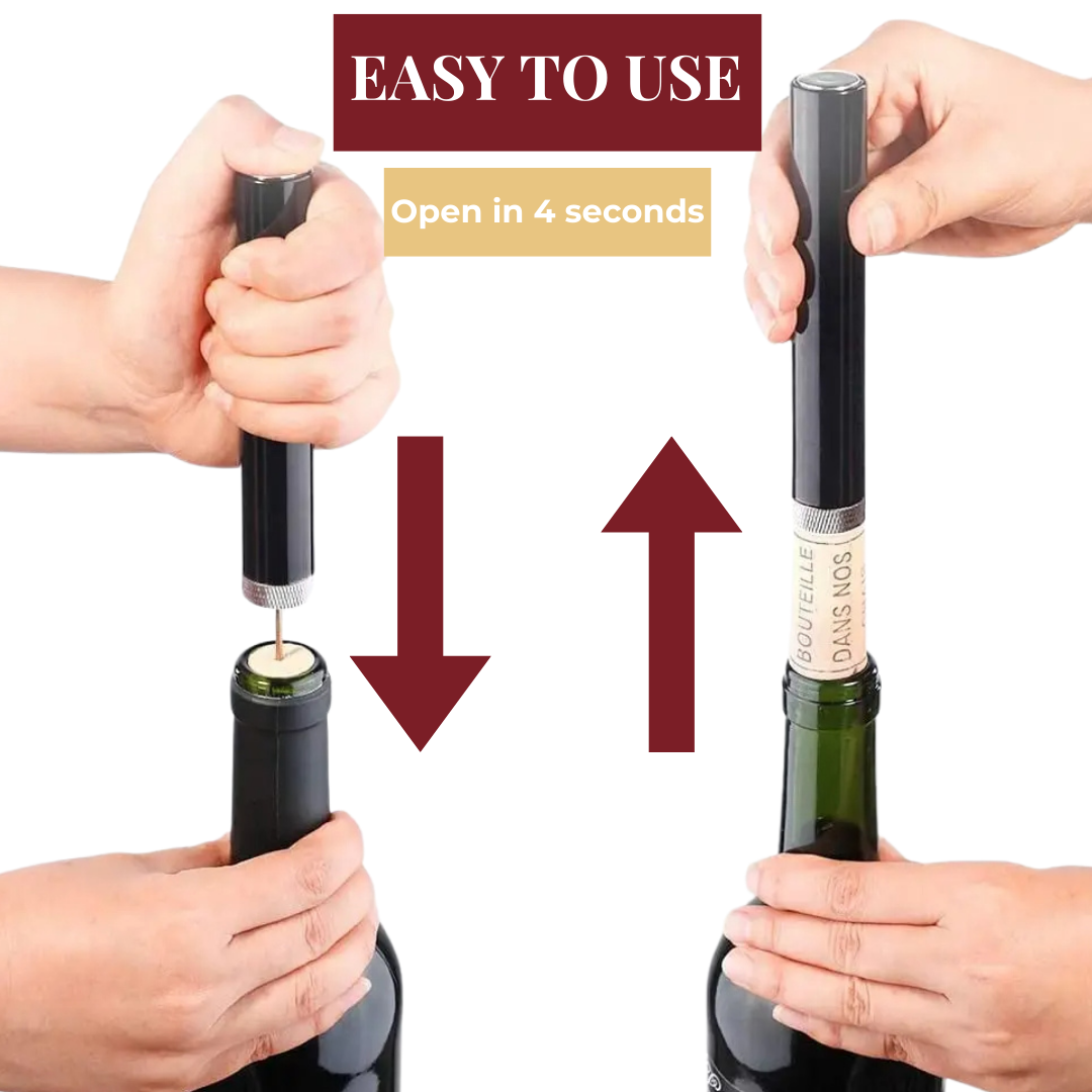 WineLuxe Air Pressure Wine Aerator – Stainless Steel & Ergonomic Design — product view 2