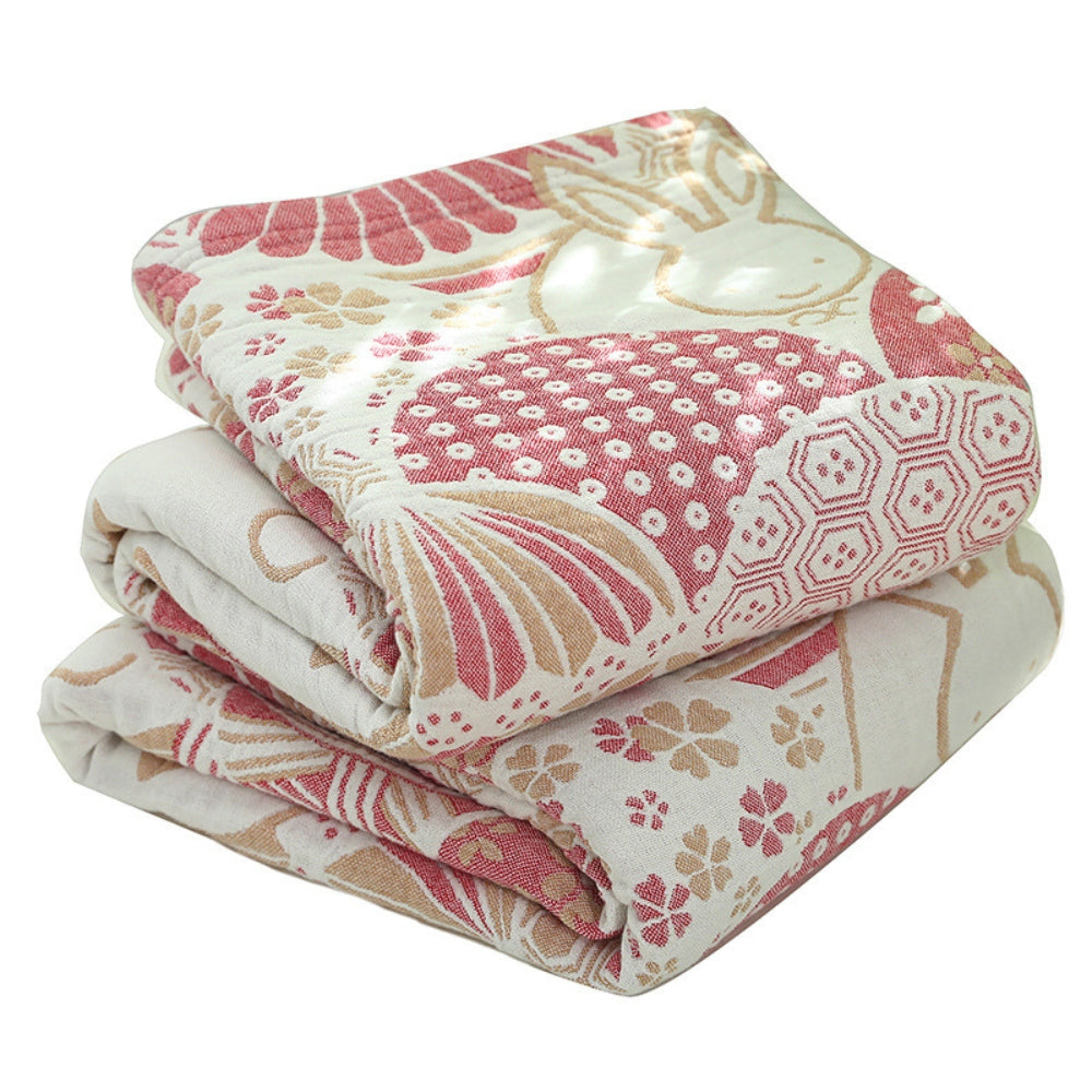 LoungeYard | Joyful Haven Four-Layer Cotton Blanket — product view 6
