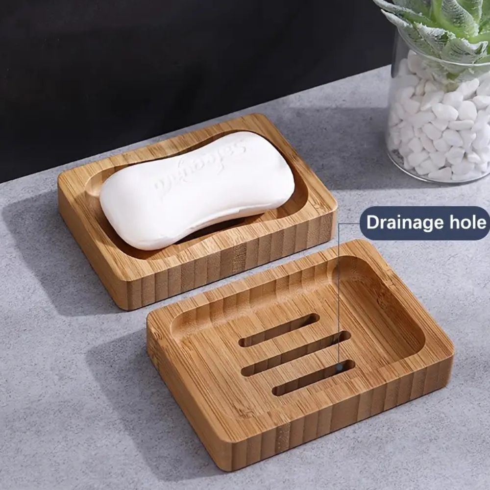 LoungeYard | Natural Wooden Soap Dish — product view 3