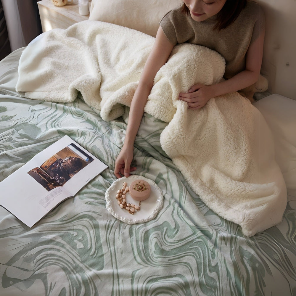 LoungeYard | Marble Swirl Snuggle Blanket — product view 2