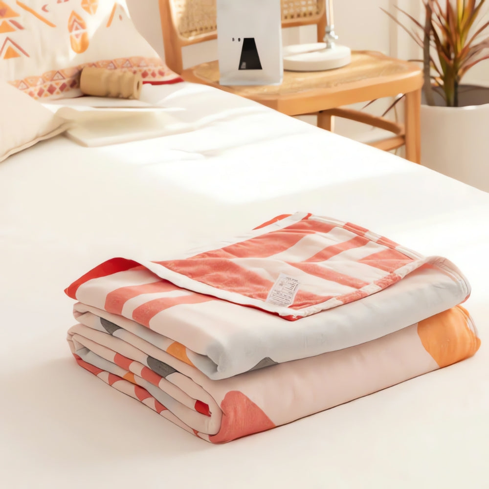 LoungeYard | Chevron Design Four-Layer Cotton Blanket — product view 5
