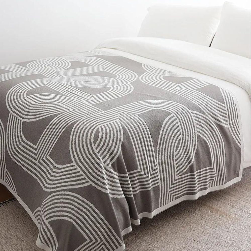 LoungeYard | Snuggle Maze Knit Blanket — product view 7