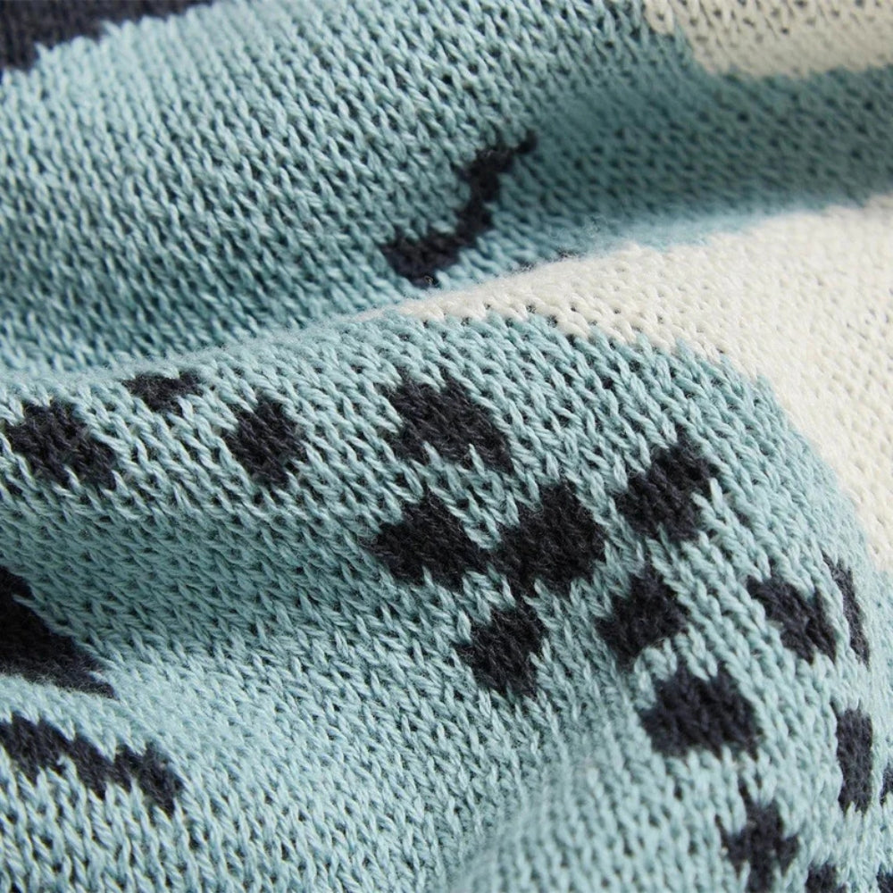 LoungeYard | Nautical Seahorse Throw Blanket — product view 5