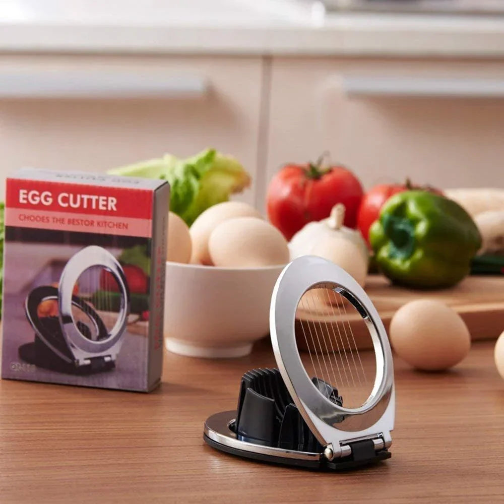 LoungeYard | Stainless Steel Egg Slicer – 3-in-1 Cutting Options for Effortless Preparation! — product view 5