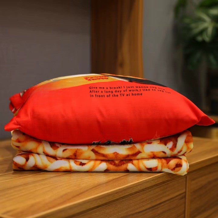 LoungeYard | Comfort Food Noodle Snuggle Throw Blanket — product view 4