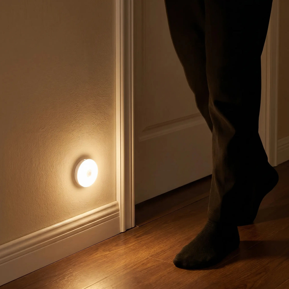 Motion Sensor LED Puck Light, Stick-On, USB or Battery — product view 3