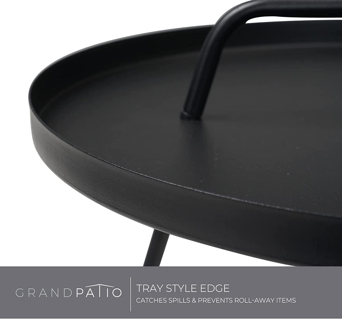 LOUNGE YARD Outdoor Millie 17-in Steel Round Side Table — product view 6