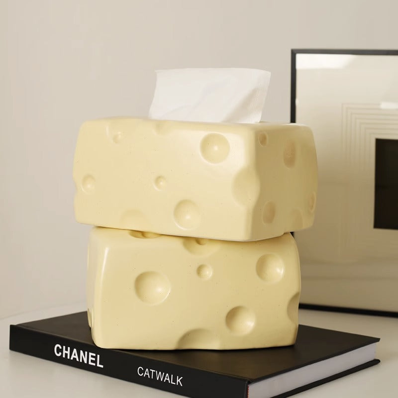 LoungeYard | 3D Cheese Design Tissue Holder for Creativity — product view 2