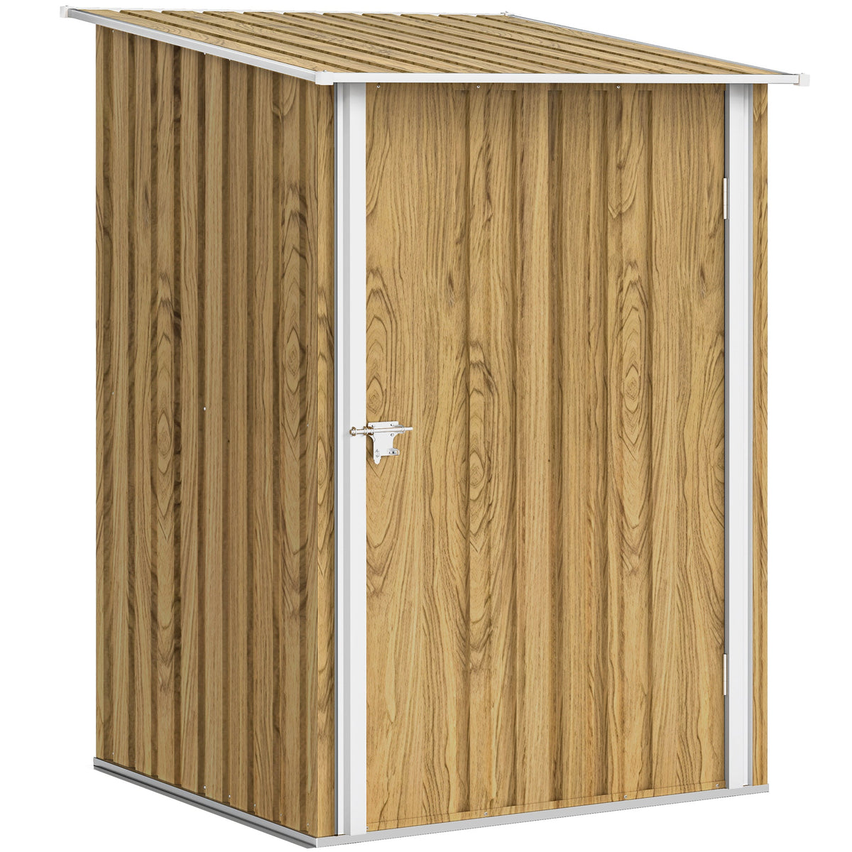3' x 3' Lean-to Garden Storage Shed with Lockable Door & Galvanized Steel Construction — product view 1