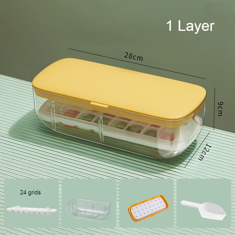 LoungeYard | 2-Tier 48 Grids Ice Cube Tray, with Clear Ice Cube Storage Box — product view 4
