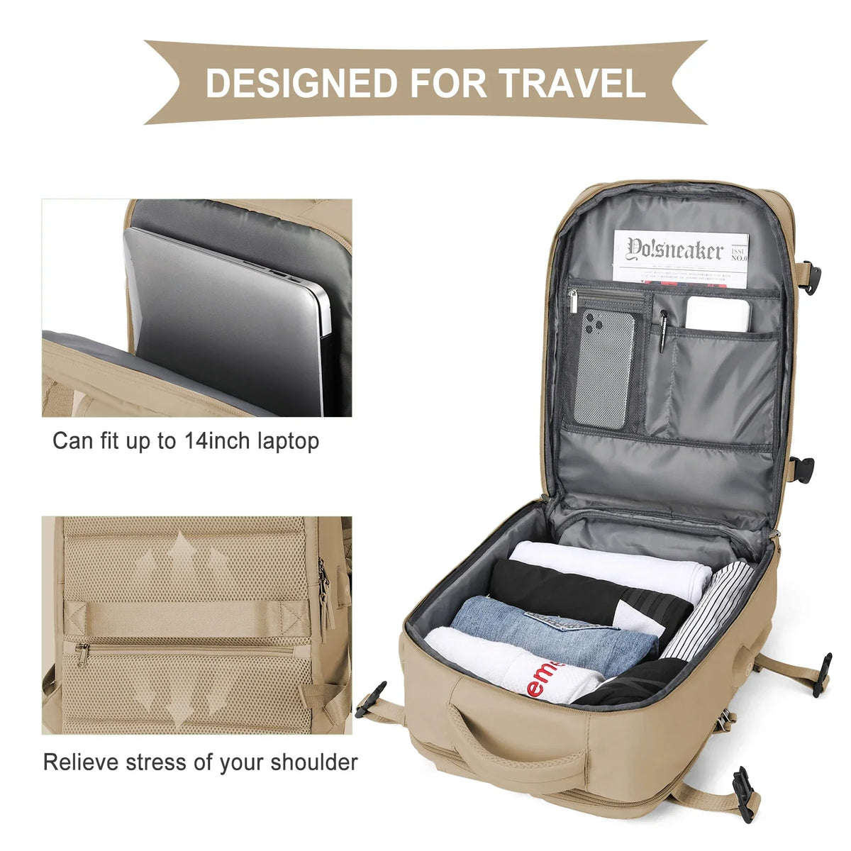 LoungeYard | Large Capacity Business Travel Backpack — product view 6