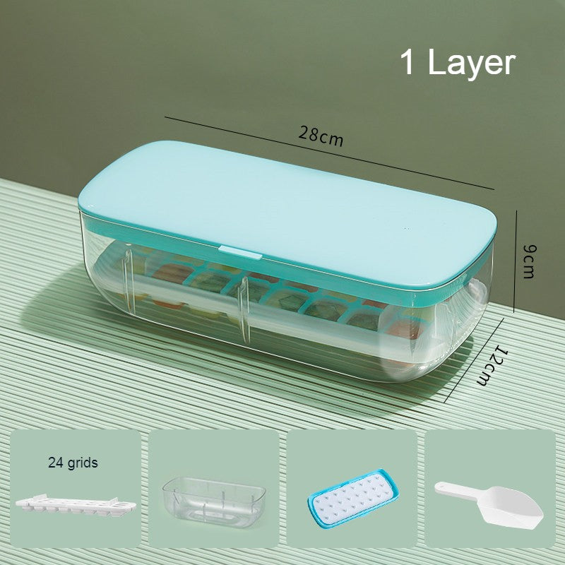 LoungeYard | 2-Tier 48 Grids Ice Cube Tray, with Clear Ice Cube Storage Box — product view 5