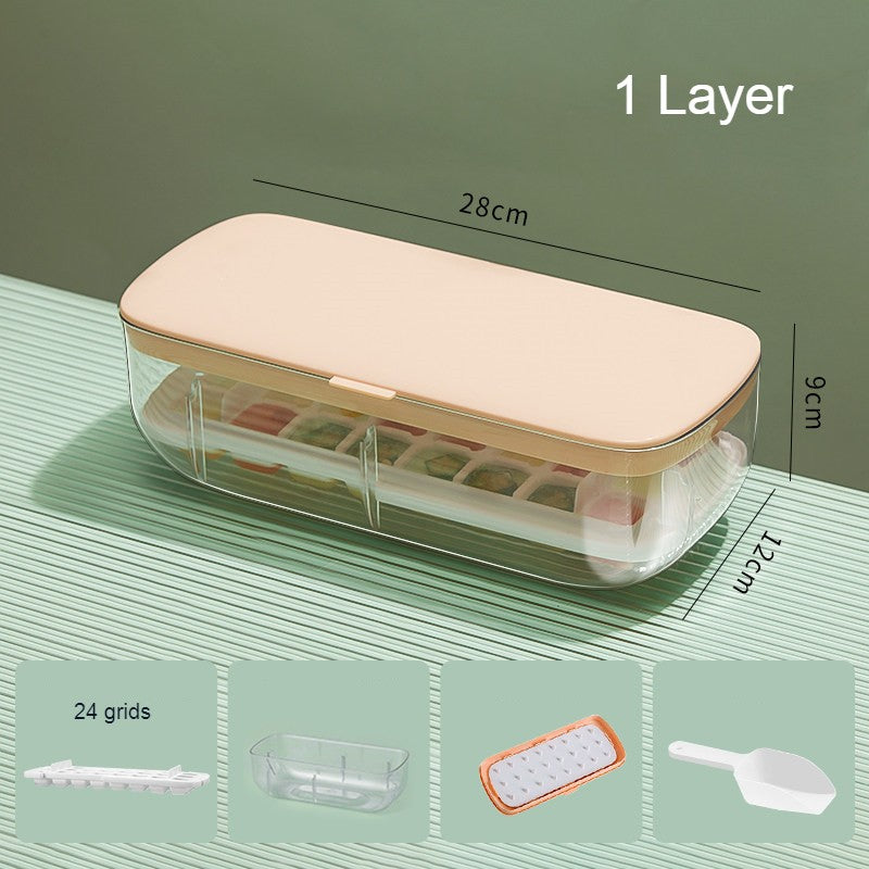 LoungeYard | 2-Tier 48 Grids Ice Cube Tray, with Clear Ice Cube Storage Box — product view 6