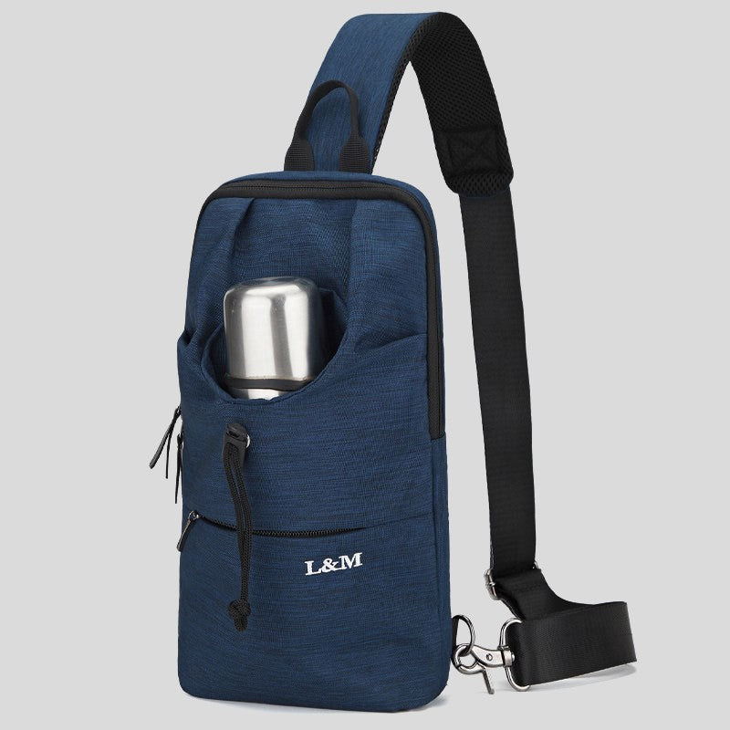 LoungeYard | Portable Waterproof Sling Bag with Cup Holder, for Travel, Biking, Gym & More — product view 1