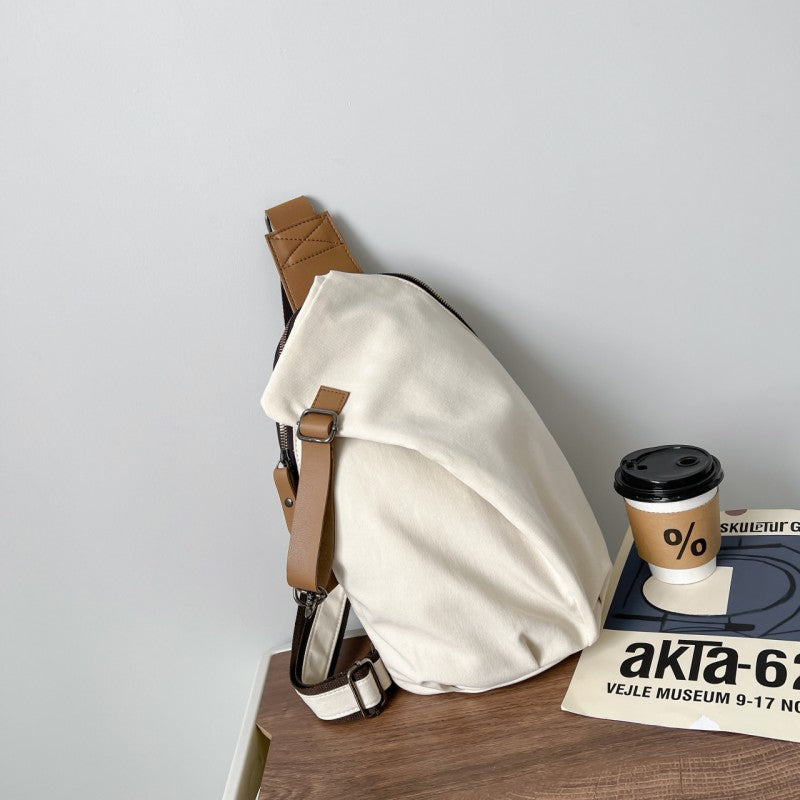LoungeYard | Canvas Casual Minimalist Large Capacity Single Shoulder Sling Bag — product view 1