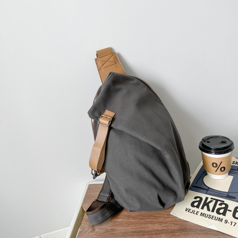 LoungeYard | Canvas Casual Minimalist Large Capacity Single Shoulder Sling Bag — product view 6