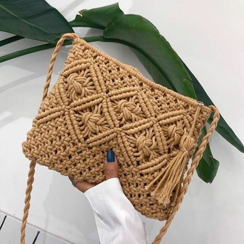 LoungeYard | Woven Shoulder Bag for Women – Summer Boho Style — product view 5