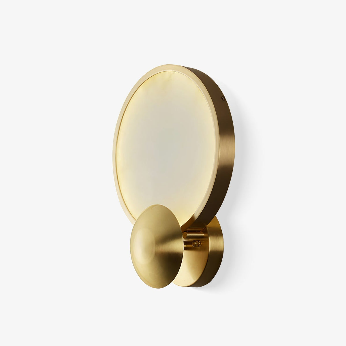 Accent Alabaster Wall Sconce Gold Brushed LED Dimmable Bedroom Living Room — 9.8 Inch — product view 2