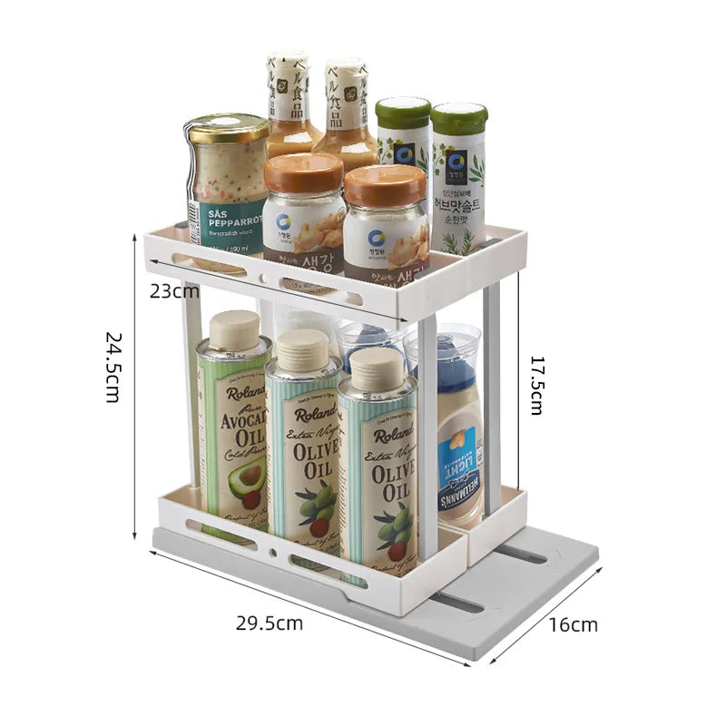 LoungeYard | 2 layers adjustable shelf organizer — product view 6