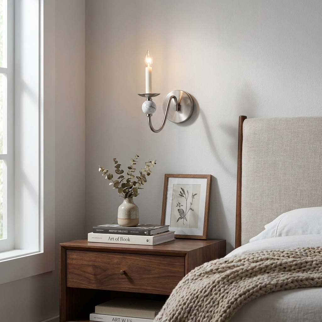 Adair Marble Ball Sconce — product view 2
