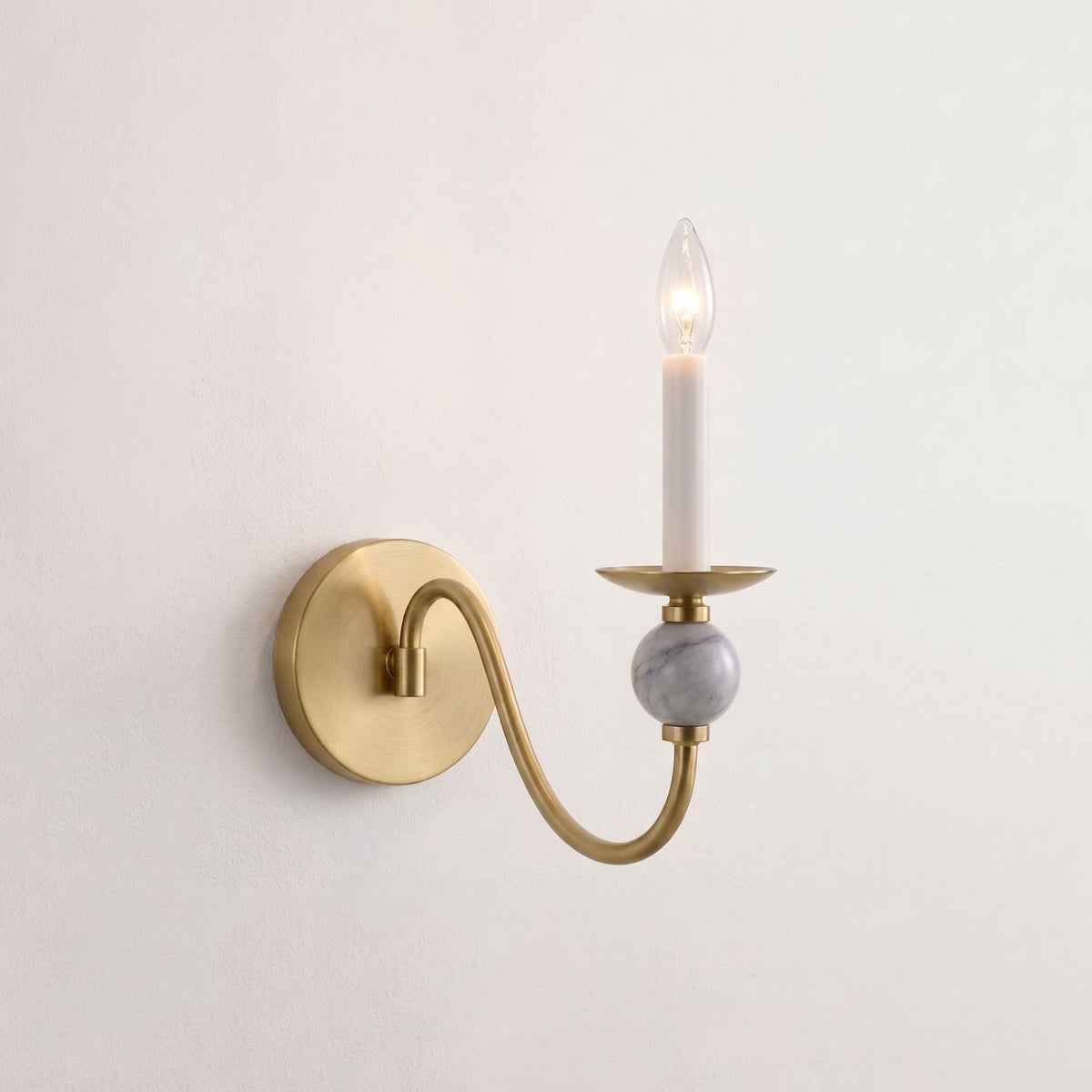 Adair Marble Ball Sconce — product view 5
