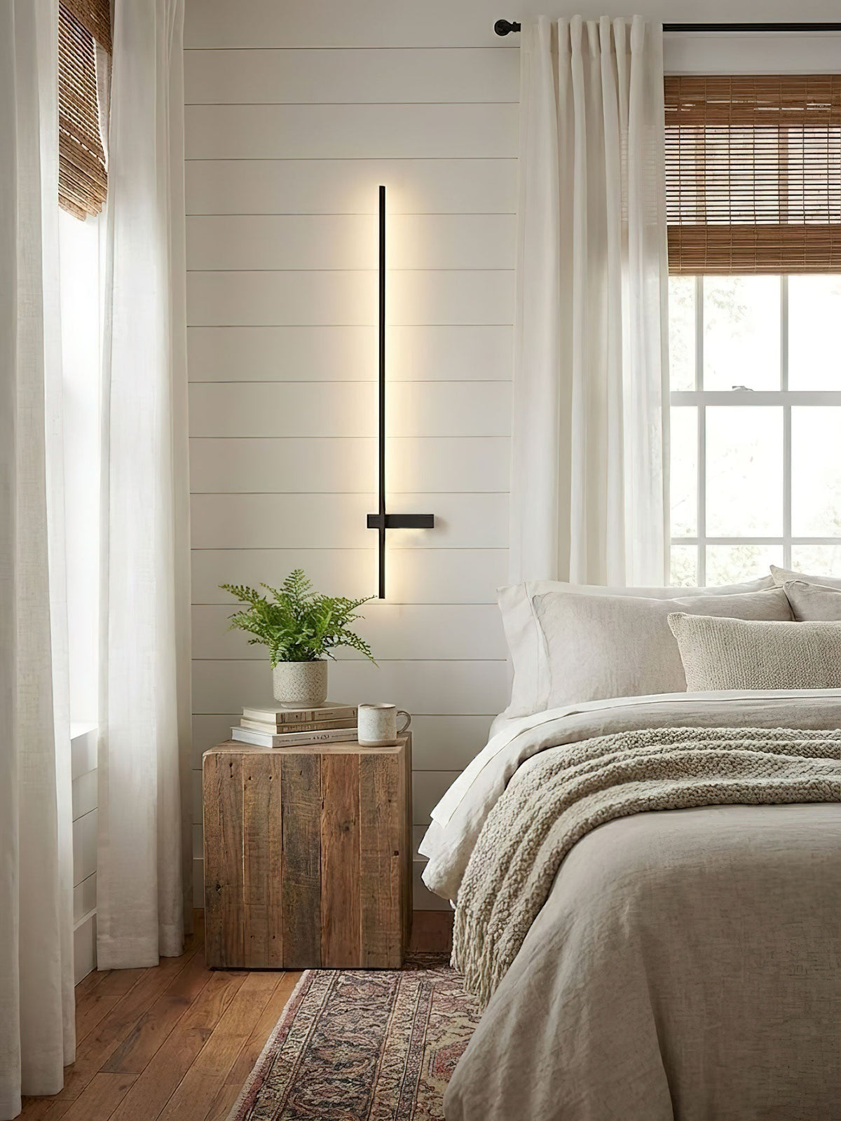 Adeline Linear Wall Sconce Dimmable Slim Bedroom Living Room Hallway — Black 23 to 47 Inch — product view 7