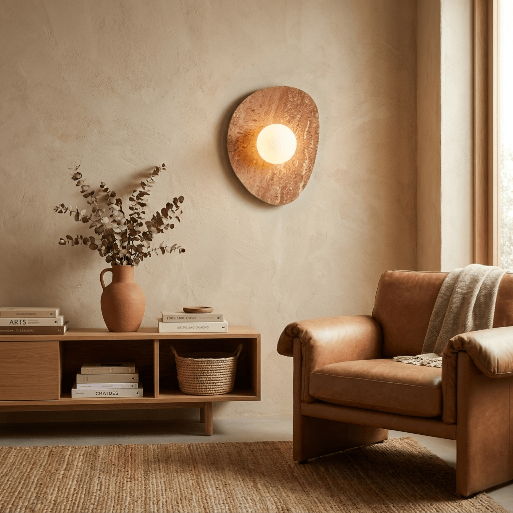 Alira Stone Oval Wall Sconce — product view 4