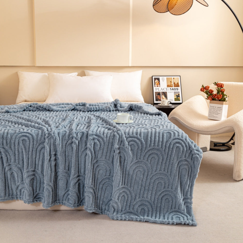 LoungeYard | Almira Roman Luxe Soft Plush Blanket — product view 1