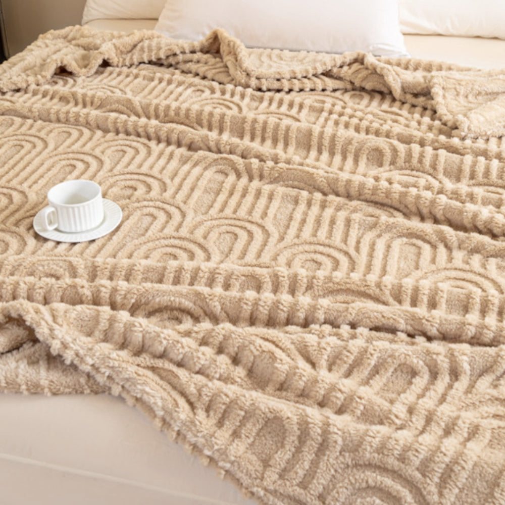 LoungeYard | Almira Roman Luxe Soft Plush Blanket — product view 3