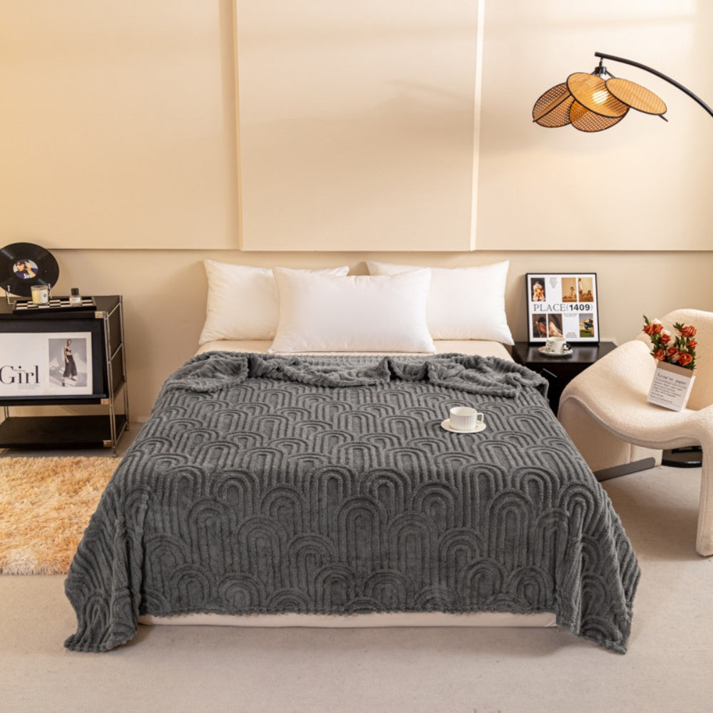 LoungeYard | Almira Roman Luxe Soft Plush Blanket — product view 7