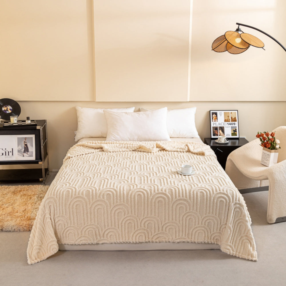 LoungeYard | Almira Roman Luxe Soft Plush Blanket — product view 6