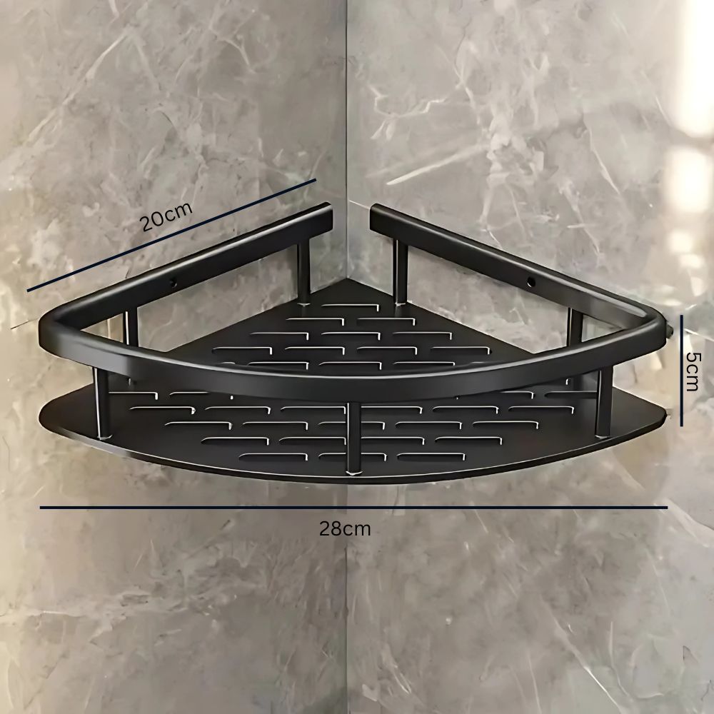 LoungeYard | Aluminium Shower Shelf | Self-Adhesive, Rust-Free, Modern — product view 2
