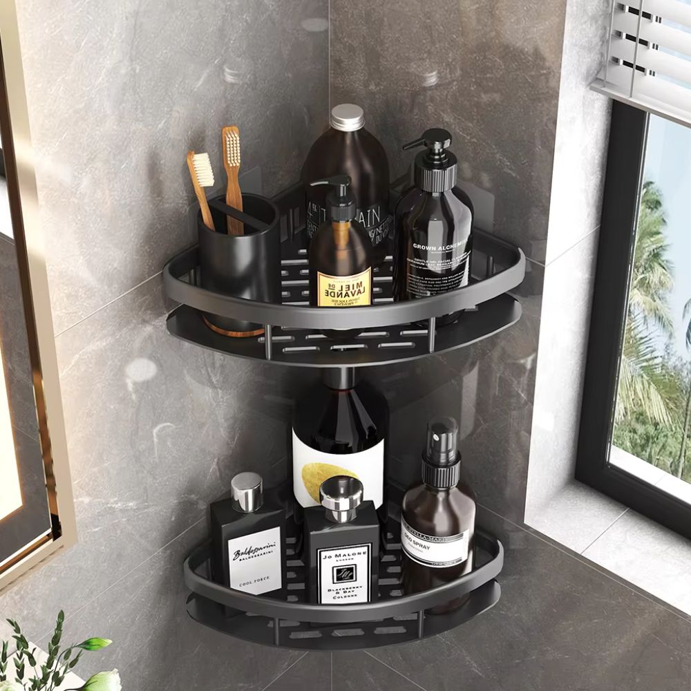 LoungeYard | Aluminium Shower Shelf | Self-Adhesive, Rust-Free, Modern — product view 3