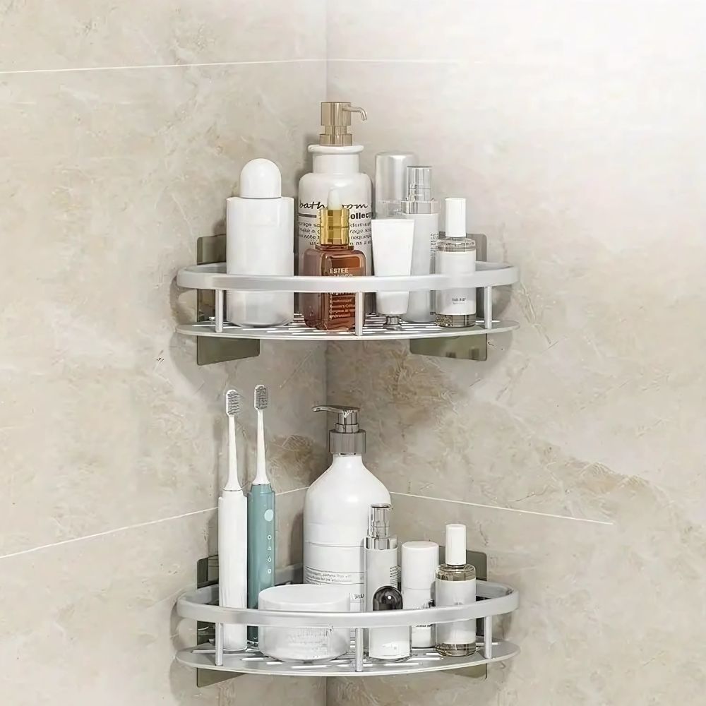LoungeYard | Aluminium Shower Shelf | Self-Adhesive, Rust-Free, Modern — product view 5