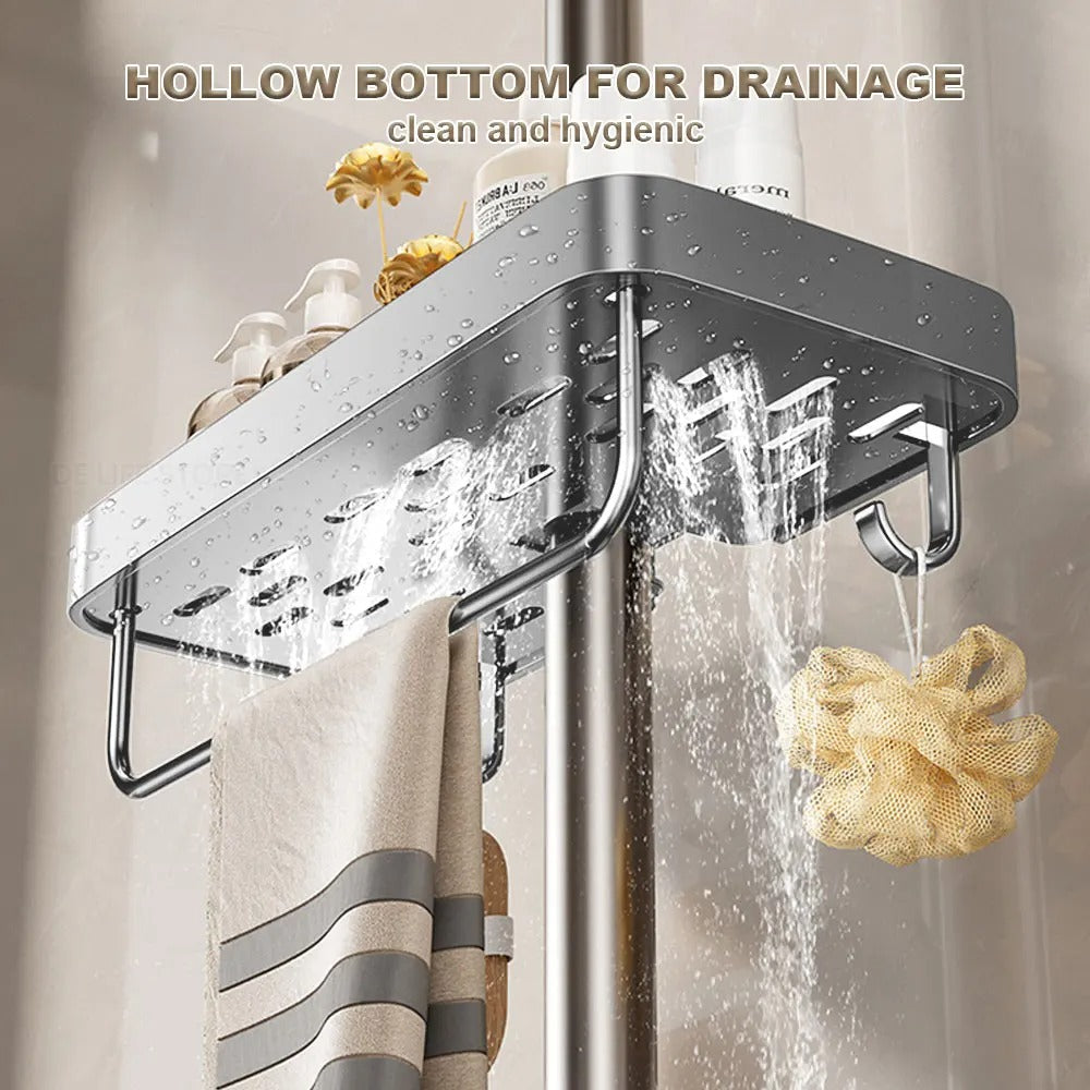 LoungeYard | Aluminum Shower Shelf Without Drilling | Practical Shower Tray — product view 4